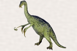 テリジノサウルスの復元模型