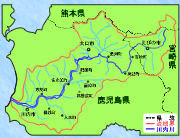 川内川流域図