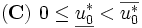 \mathbf{(C)}\ 0 \leq \underline{u_0^*} < \overline{u_0^*}\, 