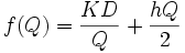 
f(Q) = \frac{KD}{Q} + \frac{hQ}{2}
\, 