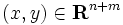(x,y)\in \mathbf{R}^{n+m} \,