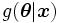 g(\boldsymbol{\theta}|\boldsymbol{x})\, 
