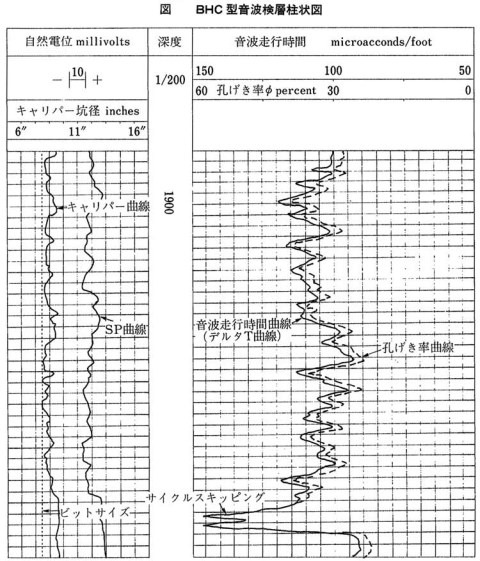 図2　BHC型音波検層柱状図