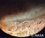 ボイジャー2号によって撮影された海王星の衛星「トリトン」の半球