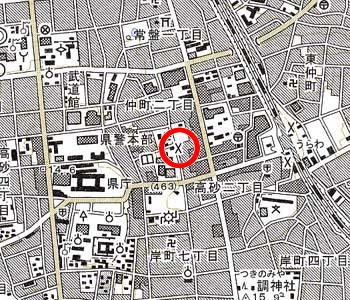浦和警察署中央連絡派出所付近の地形図
