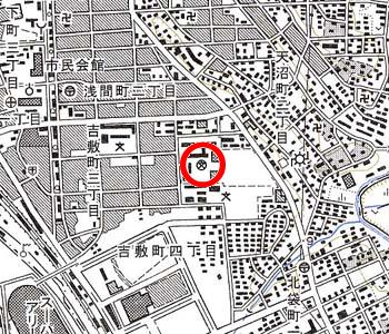 埼玉県立大宮高等学校付近の地形図