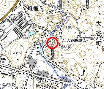 栃木県宇都宮市付近の地形図