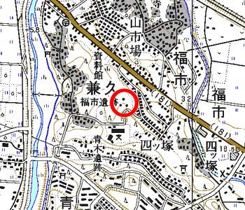 島根県米子市付近の地形図