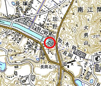 静岡県伊豆長岡町付近の地形図