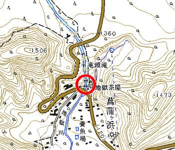 栃木県日光市付近の地形図