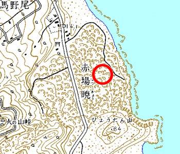 東京都三宅町付近の地形図