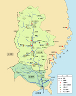 北上川流域図