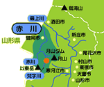 赤川流域図