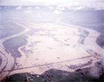 昭和51年災害の空中写真