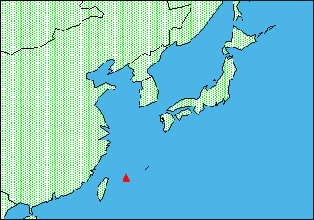 西表島北北東海底火山地図
