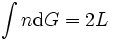 \int{n}\mbox{d}G=2L\, 