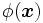 \phi(\boldsymbol{x})\, 