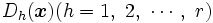 D_h(\boldsymbol{x}) (h=1,\ 2,\ \cdots,\ r)\, 
