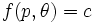 f(p,\theta)=c\, 