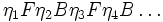 \eta_1 F \eta_2 B \eta_3 F \eta_4 B \ldots\,