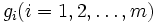 g_i (i=1,2,\ldots,m)