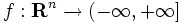 f: \mathbf{R}^n \to (-\infty,+\infty] \,