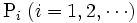 {\rm P}_i \; (i=1,2, \cdots)\, 