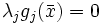 \lambda_jg_j(\bar{x})=0