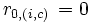 r_{0, (i, c)}\,=0 