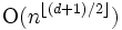 {\rm O}(n^{\lfloor (d+1)/2\rfloor})\, 