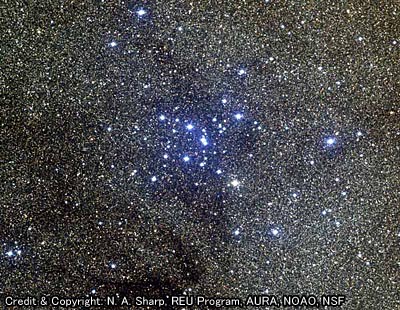 代表的な散開星団、さそり座のM7星団