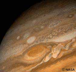 巨大なガスのかたまりの木星