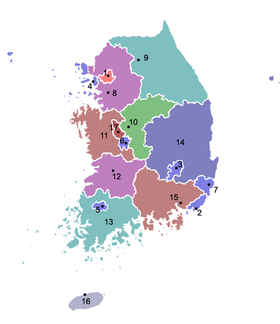 大韓民国 地方行政区分 Weblio辞書